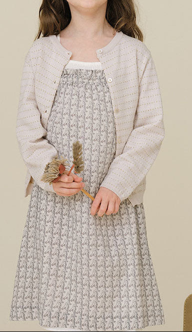 Girls Cotton Knit Cardigan with Button Front