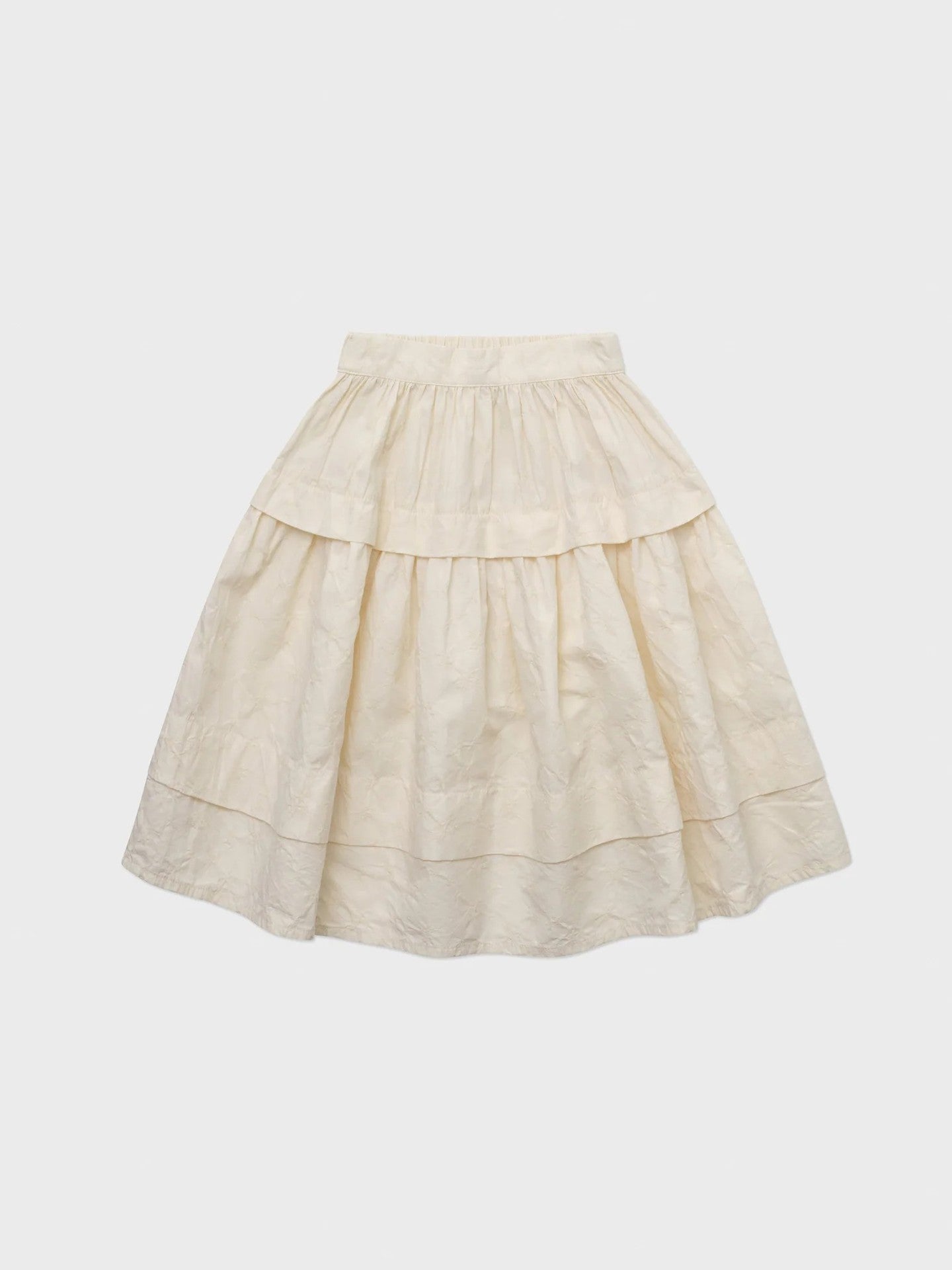 Toddler Girls 2-Piece Outfit Set Short Sleeve Knit Top & Ruffle Skirt Cotton Kids Summer Clothing