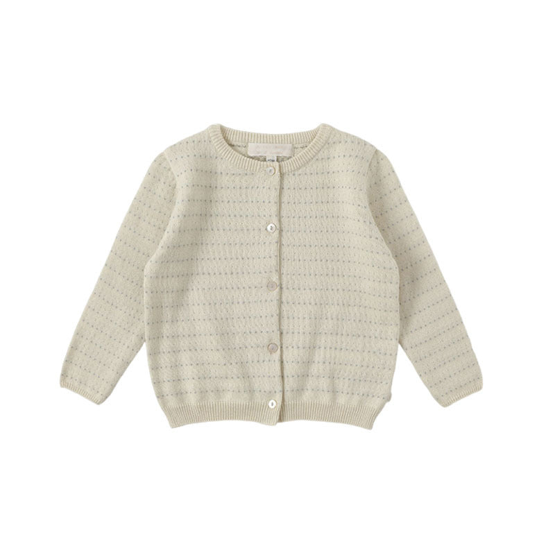 Toddler Girls Long Sleeve Cardigan Sweater Round Neck Button Down Knit Cotton Kids Fall Outerwear
