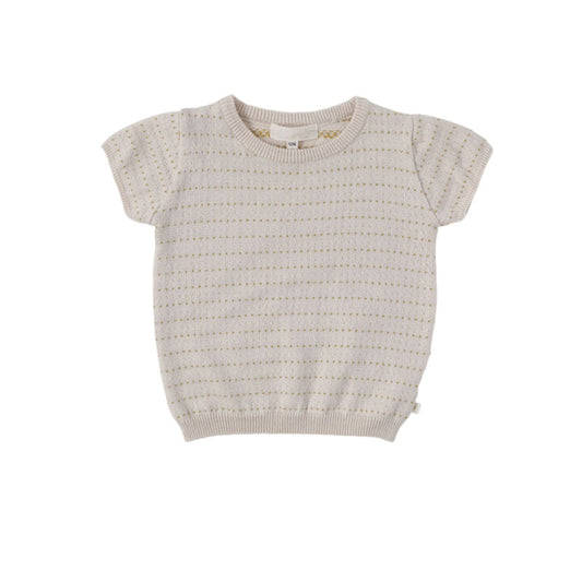 Toddler Girls 2-Piece Outfit Set Short Sleeve Knit Top & A-Line Skirt Cotton Kids Summer Clothing