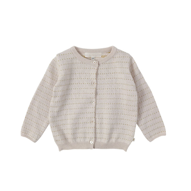 Toddler Girls Long Sleeve Cardigan Sweater Round Neck Button Down Knit Cotton Kids Fall Outerwear