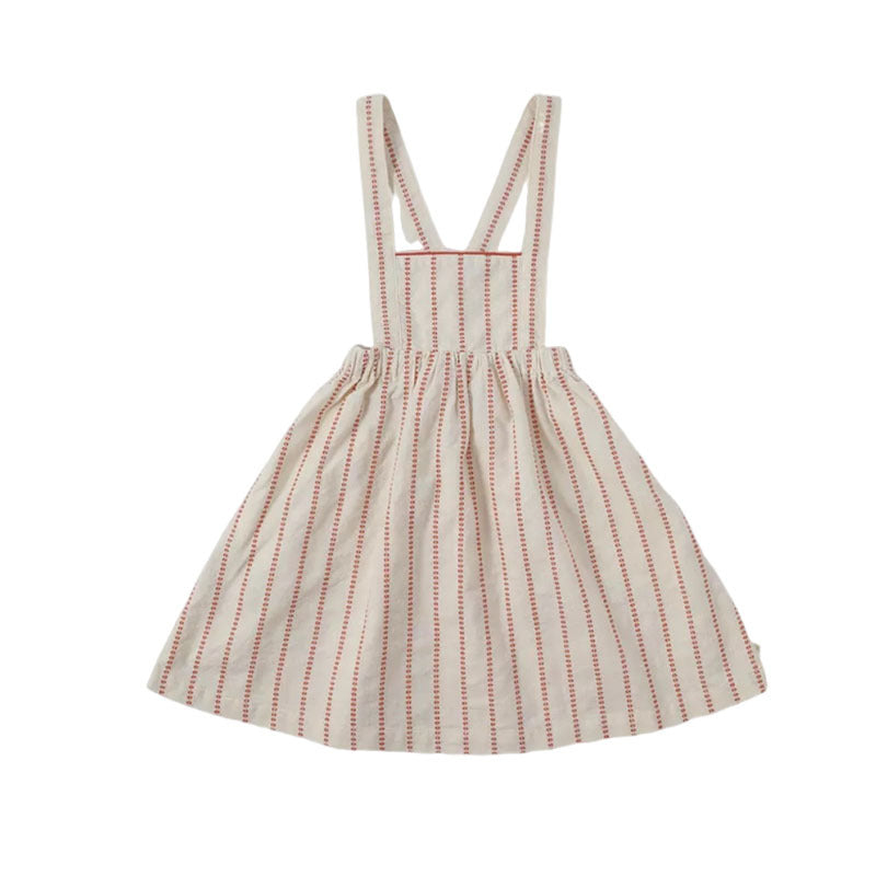 Toddler Girls 2-Piece Outfit Set Sleeveless Tank Top & Pinafore Dress Cotton Kids Summer Clothing